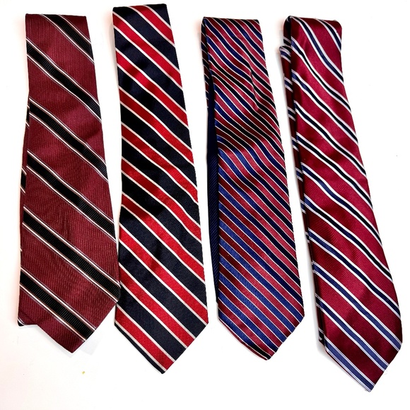 Red White & Blue! Collection of Men's Silk Ties Daniel Craig, Hilfiger, US Polo, - Picture 1 of 9